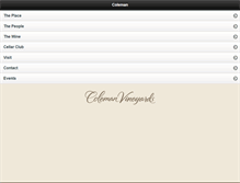 Tablet Screenshot of colemanwine.com